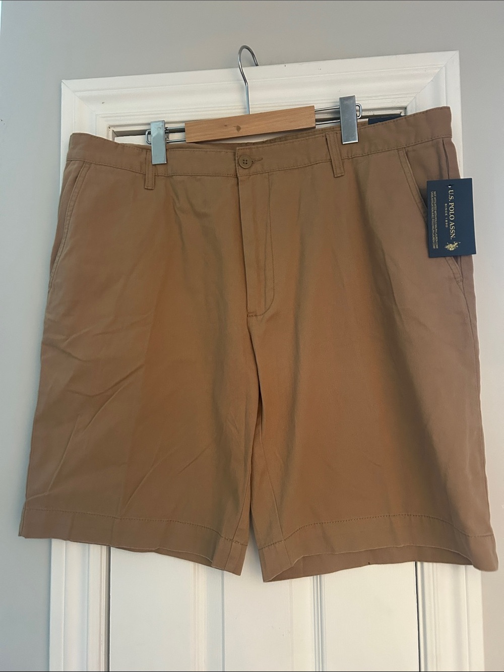 U.S. Polo Assn. Men's Brown Flat Front Shorts